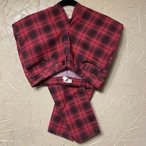 Red Plaid Skinny Jeans